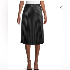 NWT bagatelle Pleated Vegan Leather Skirt